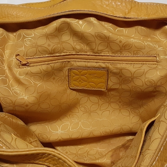 Fossil Yellow Shoulder Purse - Picture 6 of 11